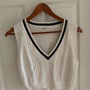 Cropped sweater vest by Garage. Size Small.